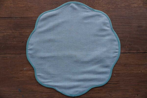 Manteles de flor - Rayas azules - set de 4 - Imagen 2