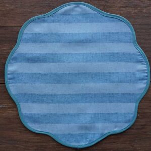 Manteles de flor - Rayas azules - set de 4