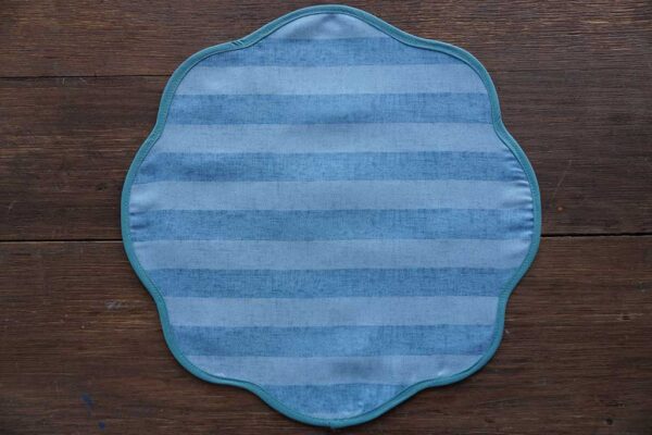 Manteles de flor - Rayas azules - set de 4