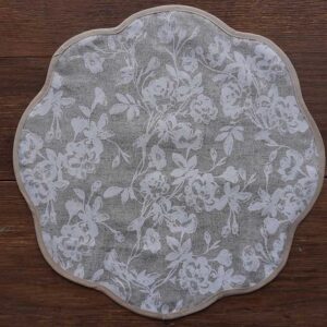 Manteles de flor - Flores beige - set de 4
