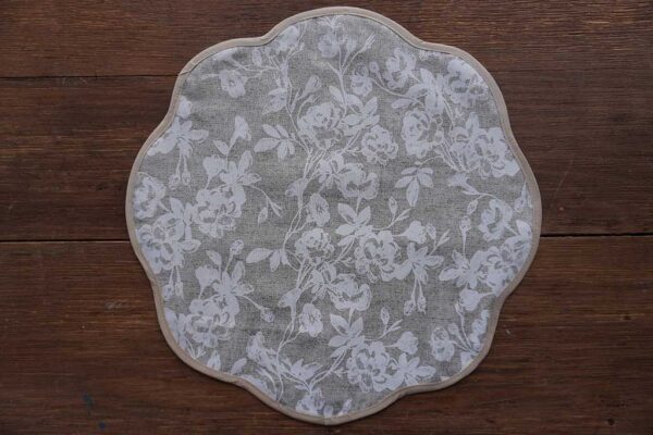 Manteles de flor - Flores beige - set de 4