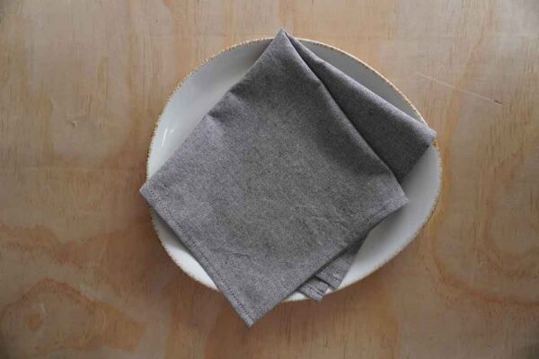 Servilleta de tela gris - kit de 4 - Imagen 3
