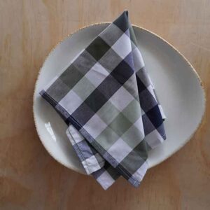Servilleta de tela rayas grises - kit de 4
